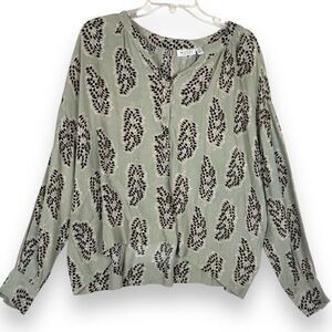 Masai Copenhagen Womens Top Size‎ Medium Floral Nature Leaf Earthy Artsy Flowy